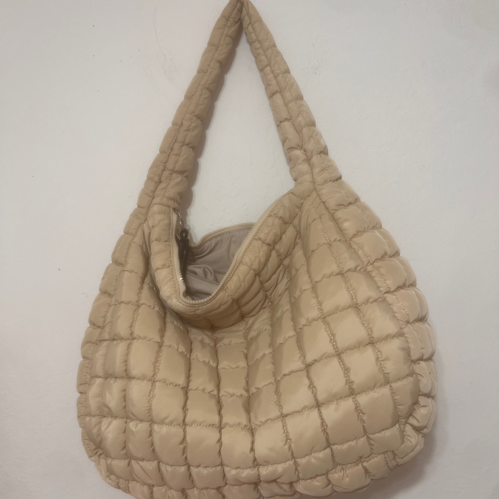 FP Movement by Free People Quilted Cream Hobo Bag >⩊<